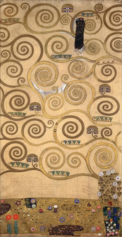 Der Lebensbaum (linker innerer Teil) von Gustav Klimt